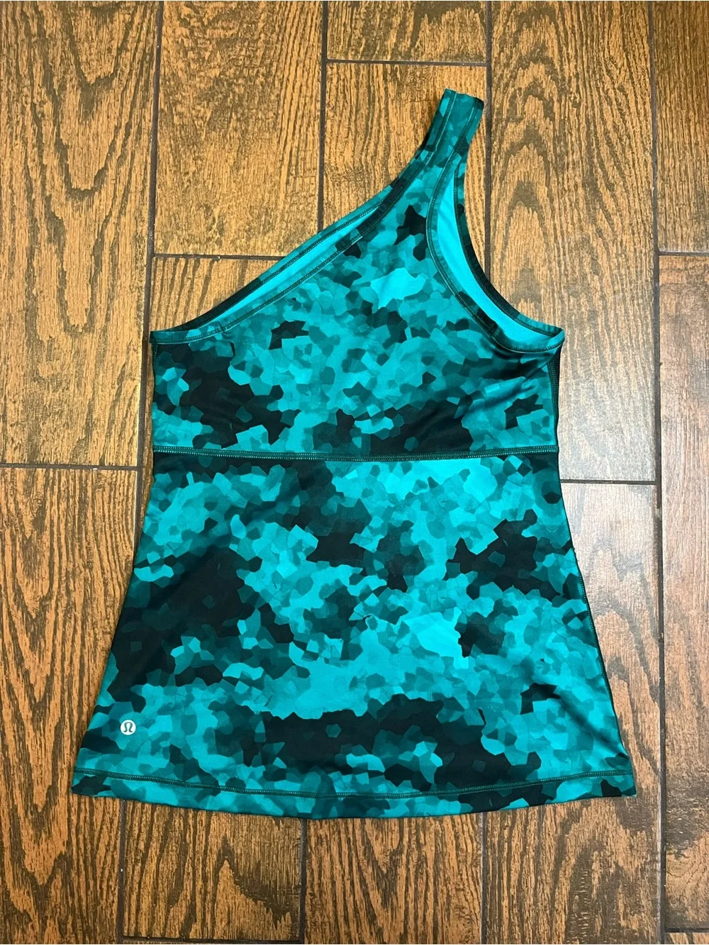 lululemon athletica One-Shoulder Teal Camo Tank
